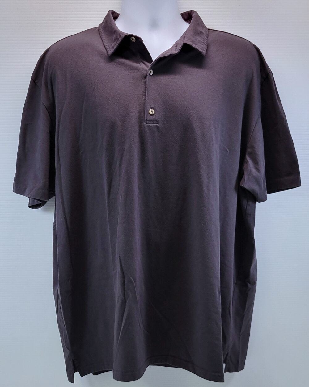 A) Fresh Clean Threads Men Polo Shirt Charcoal Gray 3XL Stratusoft Blend
